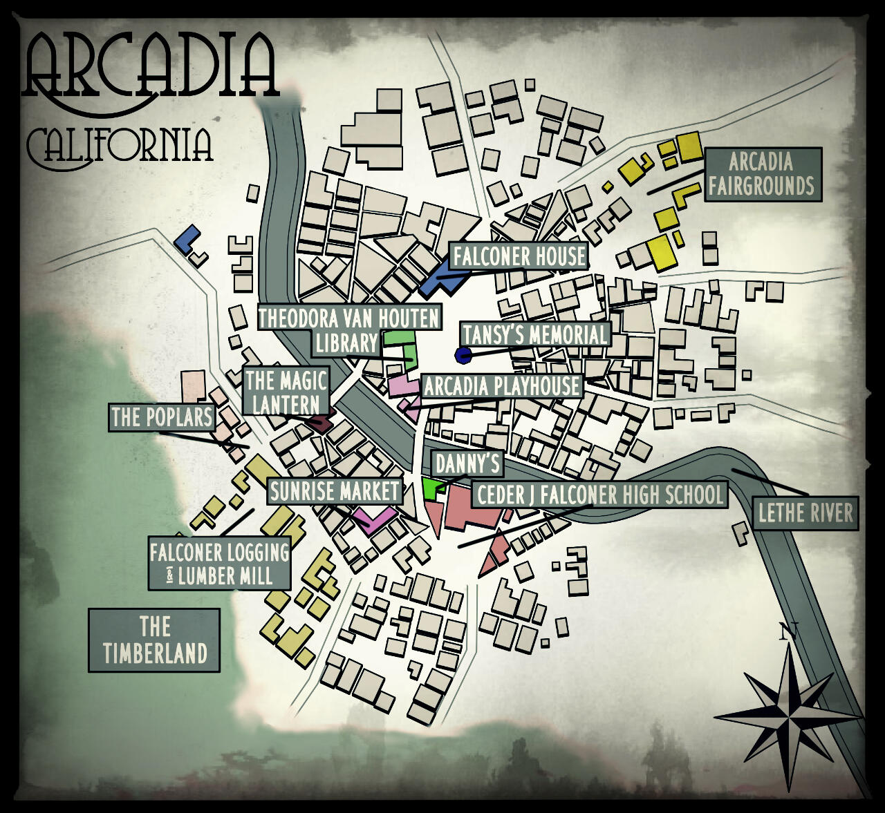 Map of Arcadia California